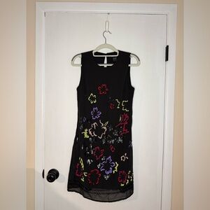 Floral Beaded Black Desigual Dress